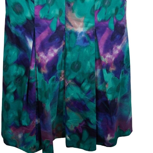 EUC Eliza J Silk Fit and Flare Dress Pleated Sleeveless Sz10 - Picture 3 of 7